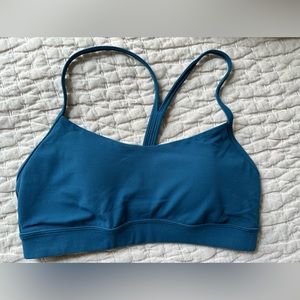 lululumon Flow Y Bra Nulu Low Support A-C Cup size 6 teal like new